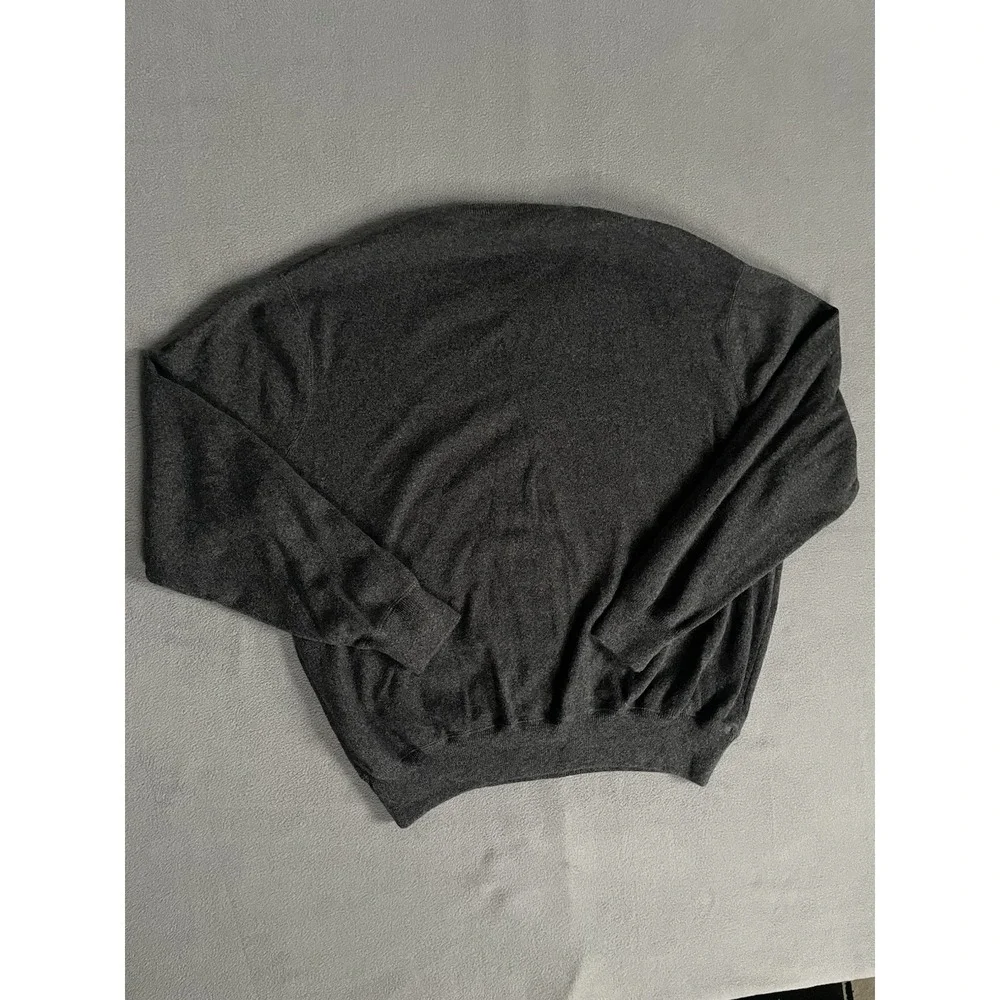 Polo Ralph Lauren Sweater Mens XL Cotton Charcoal Gray Knit Pull Over